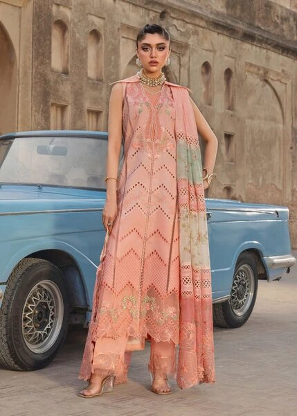 Bloom by Saira Shakira Unstitched Embroidered Lawn 3 Piece Suit SSR26ULB AMBRE-07A - Eid Collection