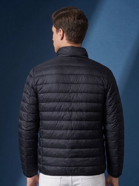 Black Imported Full Sleeves Puffer Jacket (PJ-133)