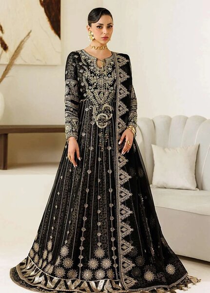 Alizeh Fashion Unstitched Embroidered Chiffon 3 Piece Suit AF26UCF AF-BHM-4073-Blanc - Festive Collection