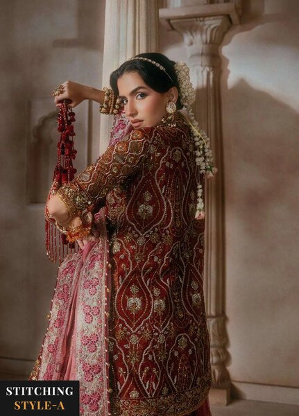 Aik Atelier Unstitched Embroidered Organza 3 Piece Suit AIK26UAAW B2603 - Wedding Collection