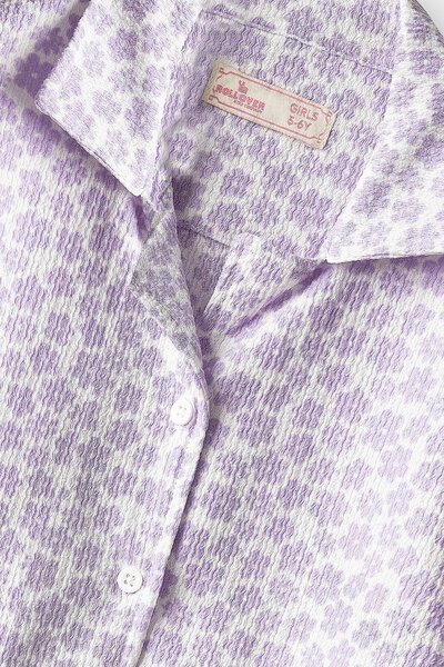 Purple Bloom Western Cotton Top