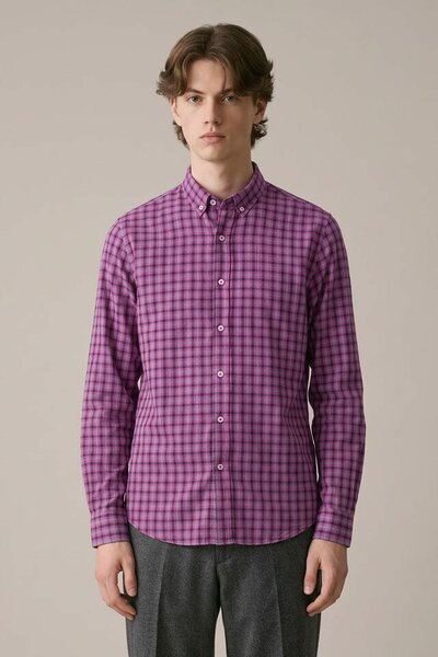 Polo Republica Men's Grid Check Casual Shirt