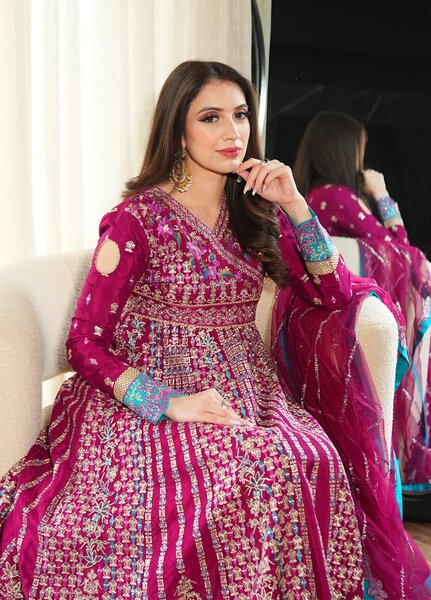 Haye Dil by Sahane Embroidered Raw Silk Suits Unstitched 3 Piece SNE25HD CT 29002 Song of Joy - Formals Collection