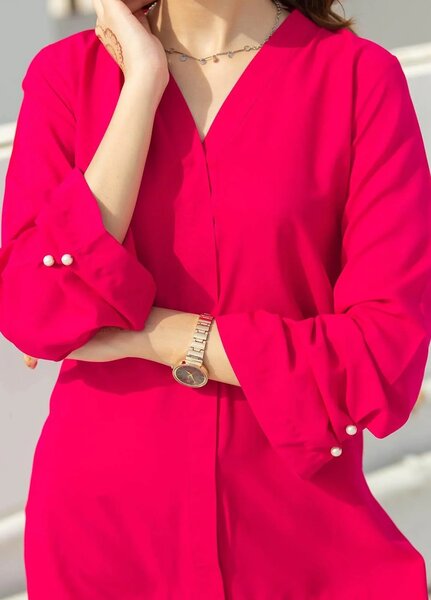 Zauk Women RTW Solids Swiss Malai 2 Piece Suit ZK26RC Candy V-4 - Casual Collection