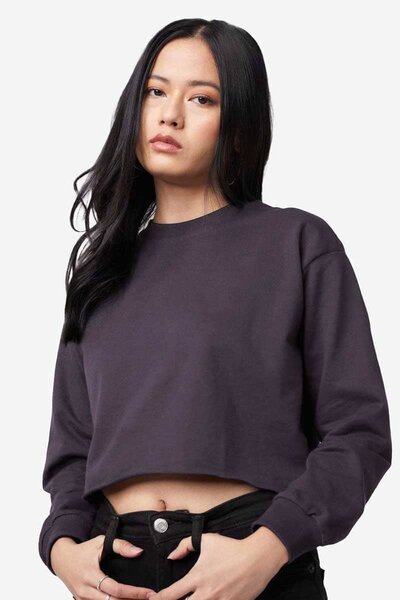 JC Women's Crop Top Fleece Sweat Shirt