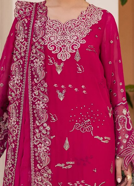 Heirloom by Daria Unstitched Embroidered Chiffon 4 Piece Suit DC26UCH DA-58 - Festive Collection