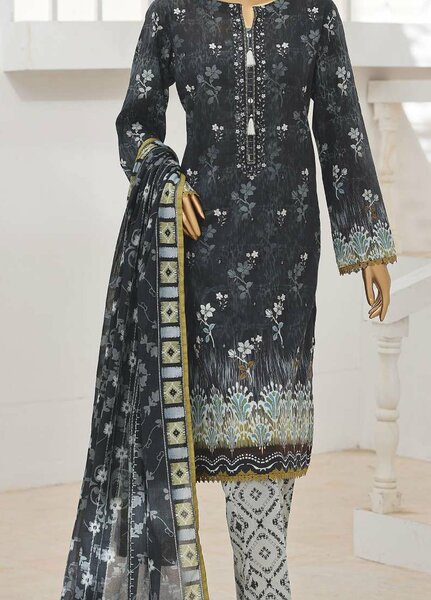 Zouk by HZ Textiles Unstitched Printed Lawn 3 Piece Suit HZ26UZL ZEC-1160 - Casual Collection