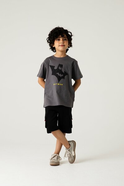 Boys Bat Emblem Graphic T-Shirt