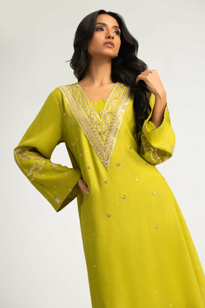 Viscose Raw Silk Embroidered Co-Ord Set