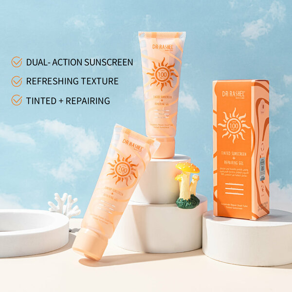 Dr Rashel - Ceramide Repair Dual-Tube Tinted Sunscreen+Repairing Gel 100 PA+