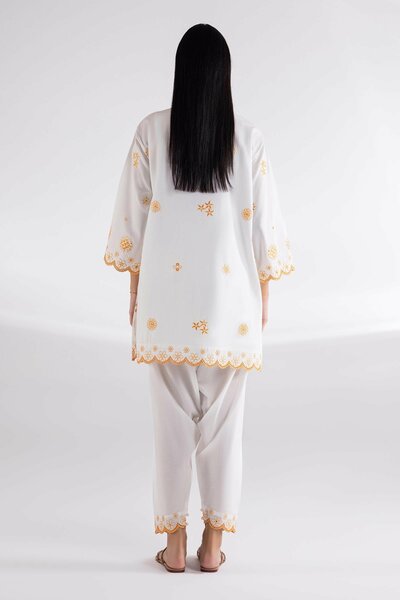 Stitched Lawn Embroidered Shalwar