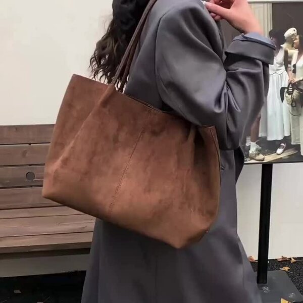 Shein - 2026 New Suedette Large Capacity Bag