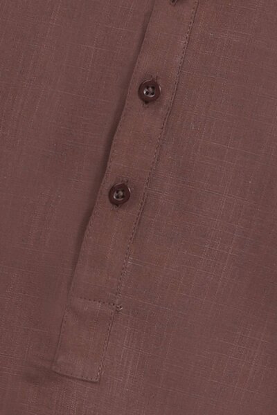 Boys Classic Brown Cotton Kurta