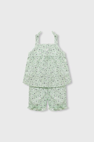 Floral Pistachio Dress Set