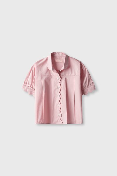 Blush Pink Wavy Cotton Top