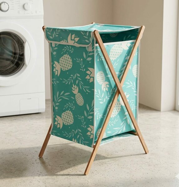Assorted Bamboo Laundry Hamper – Foldable Clothes Basket with Fabric Liner & Lid