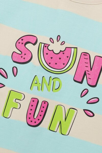 Girls Fun & Sun Raglan Tee