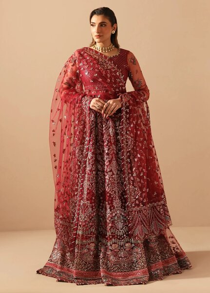 Xenia Formals Unstitched Embroidered Net 3 Piece Suit XF26UF D-8 DUREZA - Festive Collection