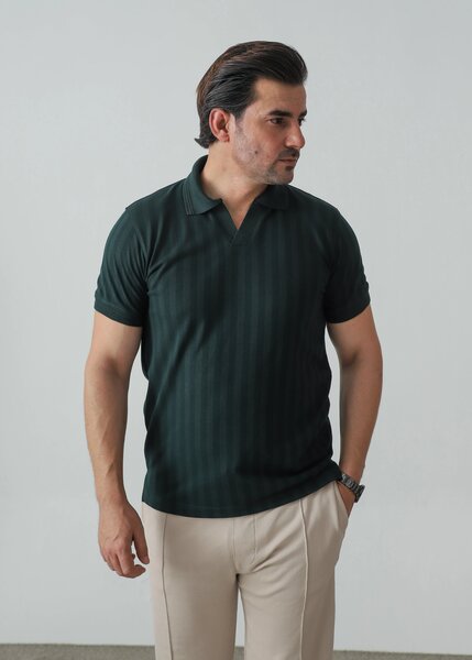 Zenetti Mens RTW Solids Cotton Polo Forest Green WZ-003 - Casual Collection