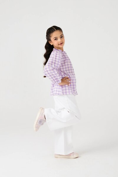 Lavender Puffy Cotton Top