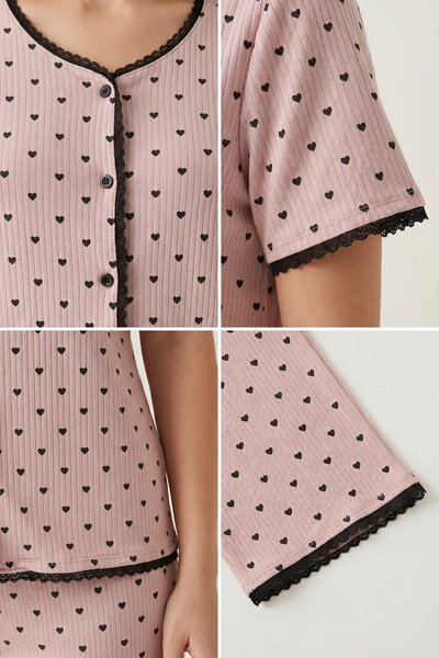 BLS - Ribbed Pajama Set - Purple