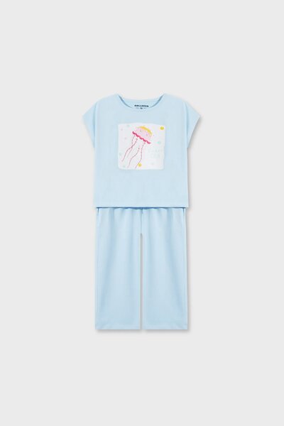 Girls Aqua Drift Co-ord Set