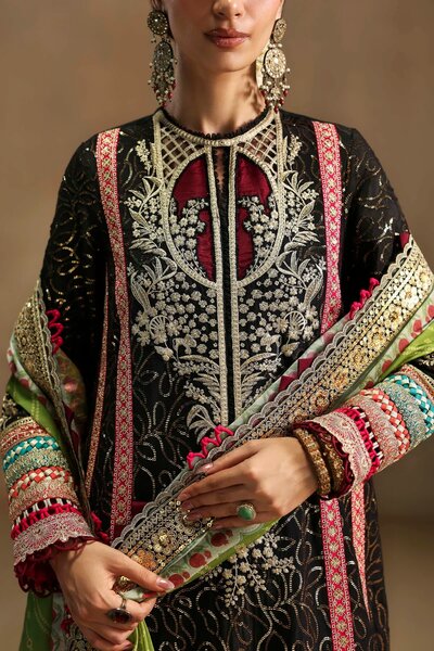 Sable Vogue Unstitched Embroidered Raw Silk 3 Piece Suit SV26UL FC-06-25 - Summer Collection