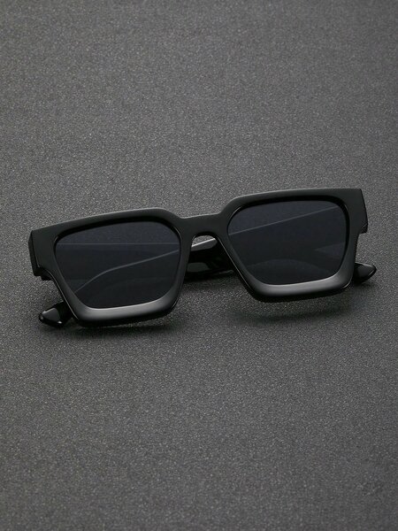 Shein - 1 Pair Classic Men'S Square Black Glasses