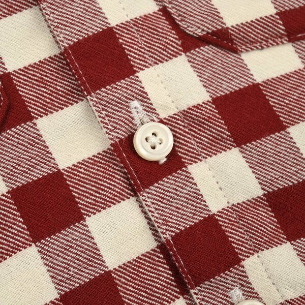 Infant Boys Flannel Shirt (Double Pkt Flap) - Red