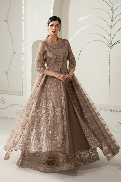 Shehnai by Lavish Premium Unstitched Embroidered Organza 3 Piece Suit LVP26USO SH-07 MAHVEEN - Wedding Collection