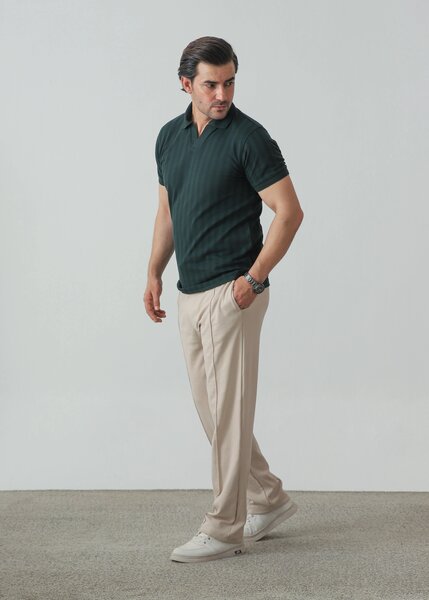 Zenetti Mens RTW Solids Cotton Polo Forest Green WZ-003 - Casual Collection