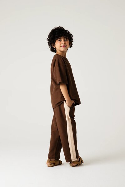 Brown & Beige Relaxed Co-ord Set