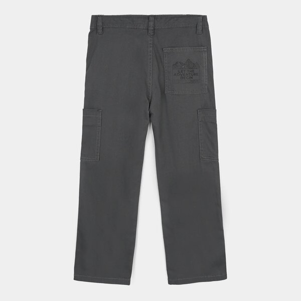 Boys Cotton Twill Pant – Dark Grey
