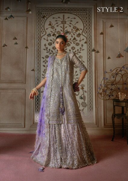 Aik Atelier Unstitched Embroidered Khaadi Net 3 Piece Suit AIK26UAAW B2609 - Wedding Collection