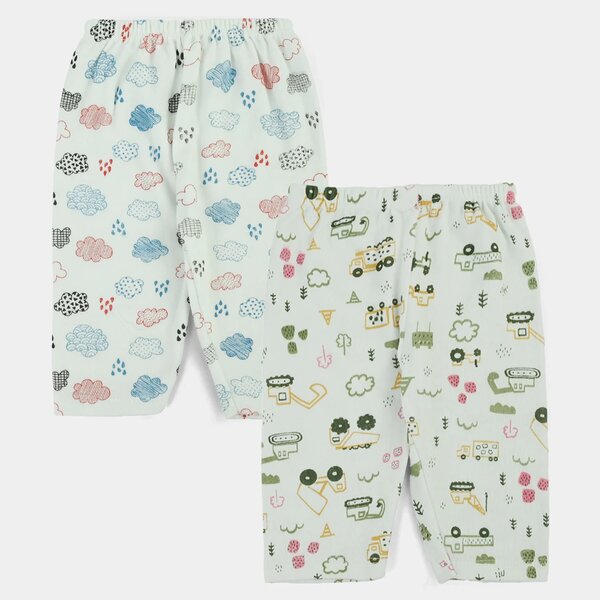 Cotton Trouser 2Pcs 3-6M