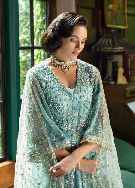 Inception by Mushq Embroidered Net Suits Unstitched 4 Piece MQ25IW D-02 Endless Love - Wedding Collection