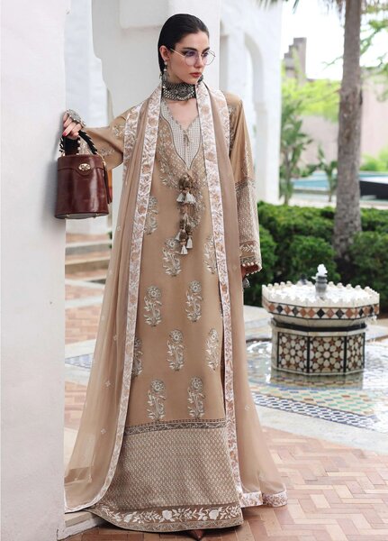 Nuvera Hemline by Mushq Unstitched Embroidered Raw Silk 3 Piece Suit MU26UNH Queen's Promise MUNES260210 - Festive Collection