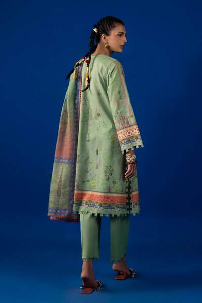 Unstitched 3 Piece Lawn Suit