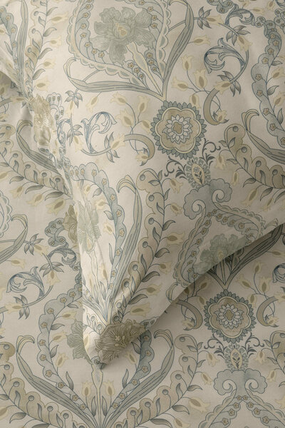 Indus Valley Cotton Lumiere Damask Bed Sheet Set