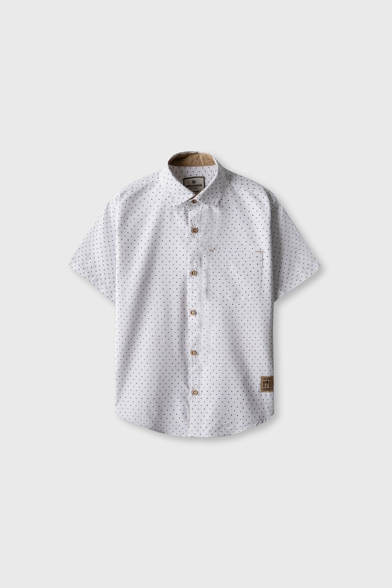 Boys Classic Dot Cotton Shirt