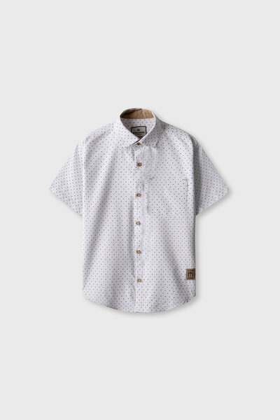 Boys Classic Dot Cotton Shirt