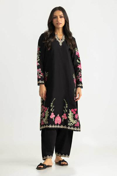 Khaddar Embroidered Co-Ord Set