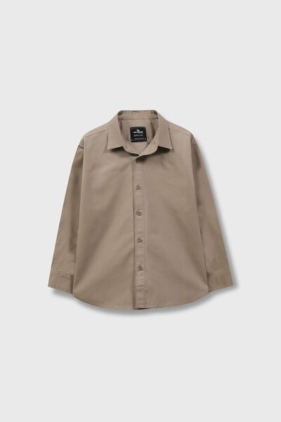 Boys Sandstone Cotton Shirt