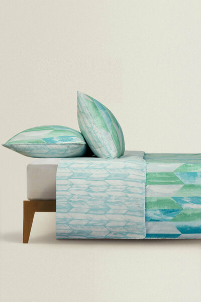 Aqua Prism Quilt Cover Set
