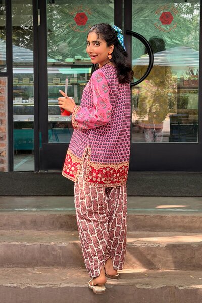 Stitched Printed Fancy Dobby Shirt+ Shalwar