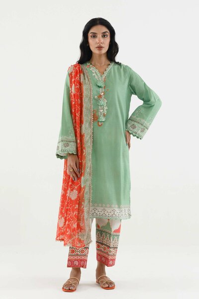 Stitched Printed Lawn Suit