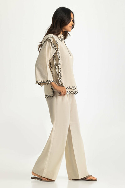 Dobby Embroidered Co-Ord Set