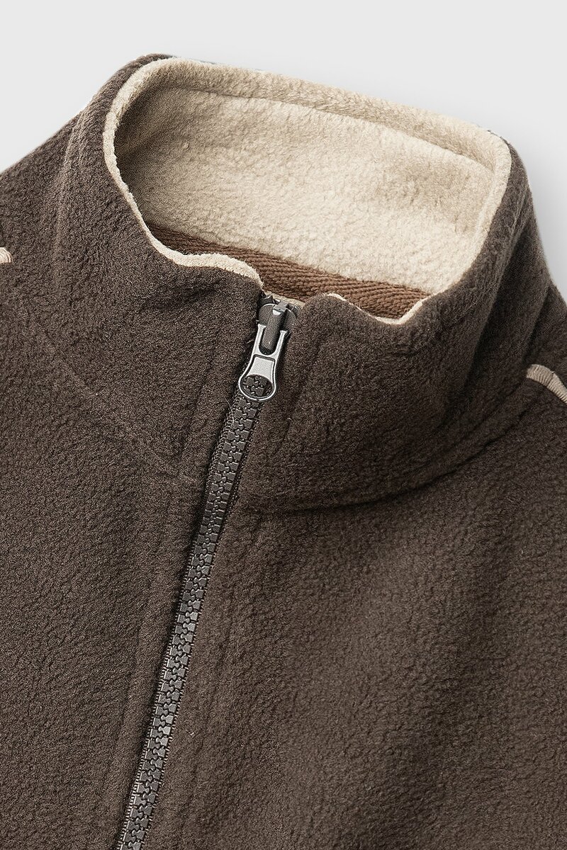 Boys Signature Brown Polar Fleece Jacket