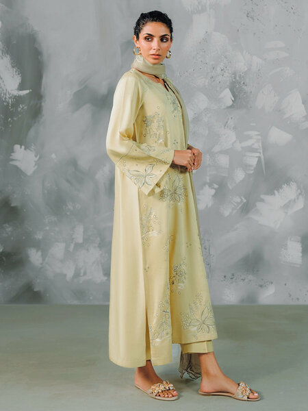 BISCOTTI BLISS - 2pcs Khaddi Silk Ensemble