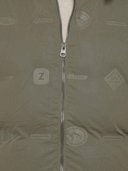 Olive Imported Sleeveless Hooded Puffer (PJ-063)